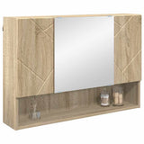 Mirror Cabinet Sonoma Oak 80 x 17 x 55 cm Engineered Wood 883356