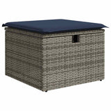 9 Piece Garden Sofa Set with Cushions Brown Poly Rattan Acacia 3327961