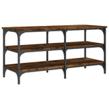 Shoe Bench Smoked Oak 100x38.5x49 cm Engineered Wood 839045