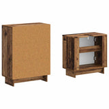 2 Piece Bathroom Cabinet Set EDE Old Wood Engineered Wood 3417583