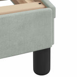 Bed Frame "Dover" Light Grey 90x190 cm Single Velvet 373320