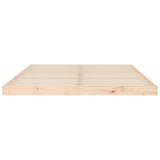 Bed Frame without Mattress 150x200 cm King Size King Size Solid Wood Pine 823439