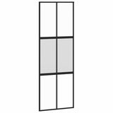 Sliding Door with Hardware Set 76x205 cm Tempered Glass&Aluminium 3332971