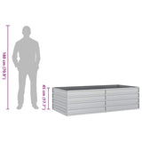 Garden Raised Bed 160x80x45 cm Galvanized Steel Silver 316884