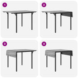Extendable Dining Table 120 x 81.5 x 75 cm Engineered Wood 8006118