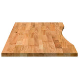 Desk Top Light Brown 120x50x2.5 cm Solid Wood Oak Rectangular 4009019