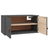 Wall Cabinets 2 pcs Grey 60x30x30 cm Solid Wood Pine 818370