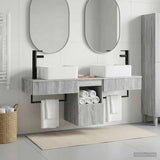 Bathroom Furniture Set 3 pcs Grey Sonoma Engineered Wood 3405603