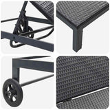 Sunbed Poly Rattan Black 42004129