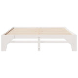 Bed Frame White 180 x 200 cm Solid Pine Wood 872978