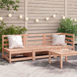 Garden Sofa 3-Seater Solid Wood Douglas 837954