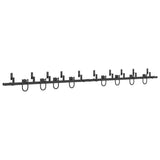 Sliding Door Hardware Kit 366 cm Steel Black 3295757