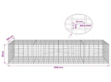Gabion with 3.5 mm Wire and 5x10 cm Mesh 200x100x50 cm 3462886