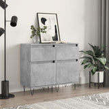 Sideboards 2 pcs Concrete Grey 40x35x70 cm Engineered Wood 831157