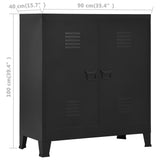 Storage Chest Black Steel Standard Storage Chest Rectangular 145356