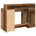 Desk with LED Lights Old Wood 120x55x91 cm Engineered Wood 3309418