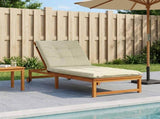 Sunlounger Cushion GEMERT 100% Polyester Cream 190 x 80 x 9 cm 947444