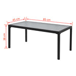 4 Piece Garden Lounge Set Textilene Black 42162