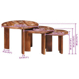 Nesting Coffee Tables 3 pcs Multicolour Solid Reclaimed Wood 4104656