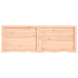 ZNTS Wall Shelf 140x50x cm Untreated Solid Wood Oak 363585