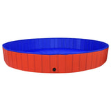 Foldable Dog Swimming Pool Red 300x40 cm PVC 92601