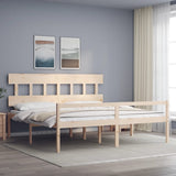 Senior Bed without Mattress 200x200 cm Solid Wood 3195436