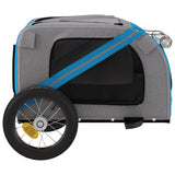 Pet Bike Trailer Blue and Grey Oxford Fabric and Iron 93869