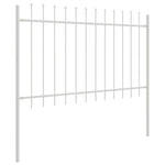 Garden Fence White 6.8 x 0.8 m Powder-coated steel 3334079