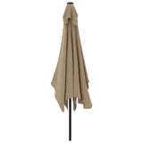 Garden Parasol Taupe Polyester fabric Large Tiltable 44502