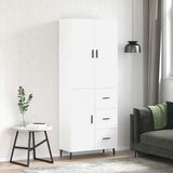 Highboard White 69,5x34x180 cm Engineered Wood 3196027