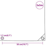 Tarpaulin White 5x5 m 650 g/m 156070