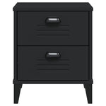 ZNTS Bedside Cabinet VIKEN Black Engineered Wood 374909