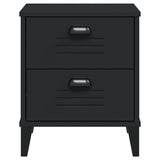 ZNTS Bedside Cabinet VIKEN Black Engineered Wood 374909