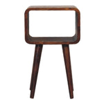 Mini Chestnut Curved Open Bedside IN3311