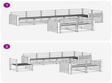 Outdoor Sofa Set 8 pcs Natural Solid Acacia Wood 3373664