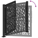 Garden Gate Black 100x100 cm Steel Trace Design 4100979