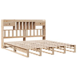 Bookcase Bed without Mattress 180x200 cm Super King Solid Wood Pine 3323968