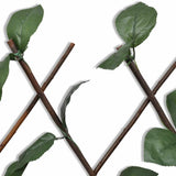Willow Trellis Fence 5 pcs with Artificial Leaves 180x90 cm 140913