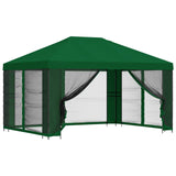 Garden Gazebo with Sidewalls 4 x 3 m Green Polyester and Steel 900389