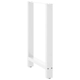 ZNTS Coffee Table Legs White 2 pcs 60x cm Steel 4013333