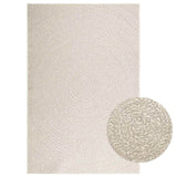 Rug ZIZUR Cream 140x200 cm Jute Look Indoor and Outdoor 4010378