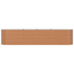 Garden Raised Bed Brown 400 x 80 x 81 cm Steel 42011325