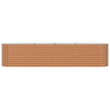 Garden Raised Bed Brown 400 x 80 x 81 cm Steel 42011325