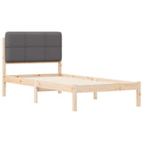 Bed Frame with Upholstered Headboard Dark Grey 90 x 200 cm 878005
