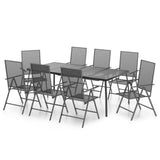 Garden Dining Set Anthracite Powder-Coated Steel Standard 3187984