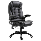 20235 Massage Office Chair Black Faux Leather