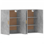 Wall Mounted Cabinets 2 pcs Concrete Grey Engineered Wood 3197876