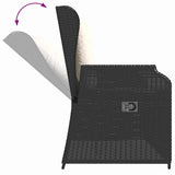 Garden Bench Black Poly Rattan 3394458