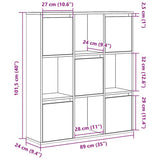 Bookcase Old Wood 89x24x101.5 cm Engineered Wood 860407