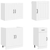 7 Piece Kitchen Cabinet Set "Lucca" White Engineered Wood 3314771
